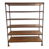 Shelf / bookcase in metal and solid wood