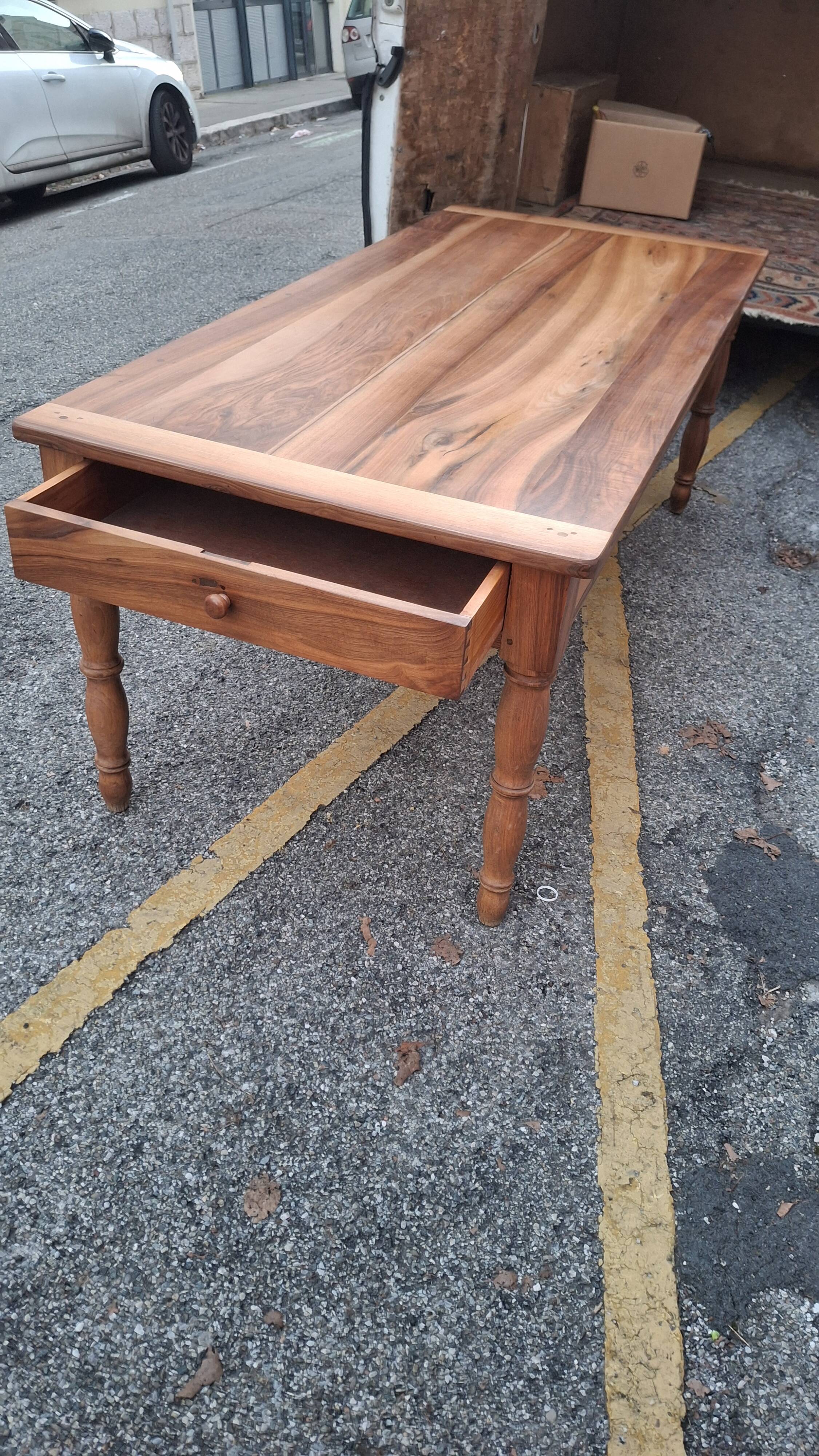 Walnut farmhouse table