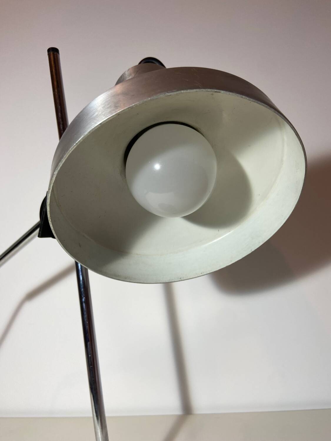 Brushed aluminum desk lamp