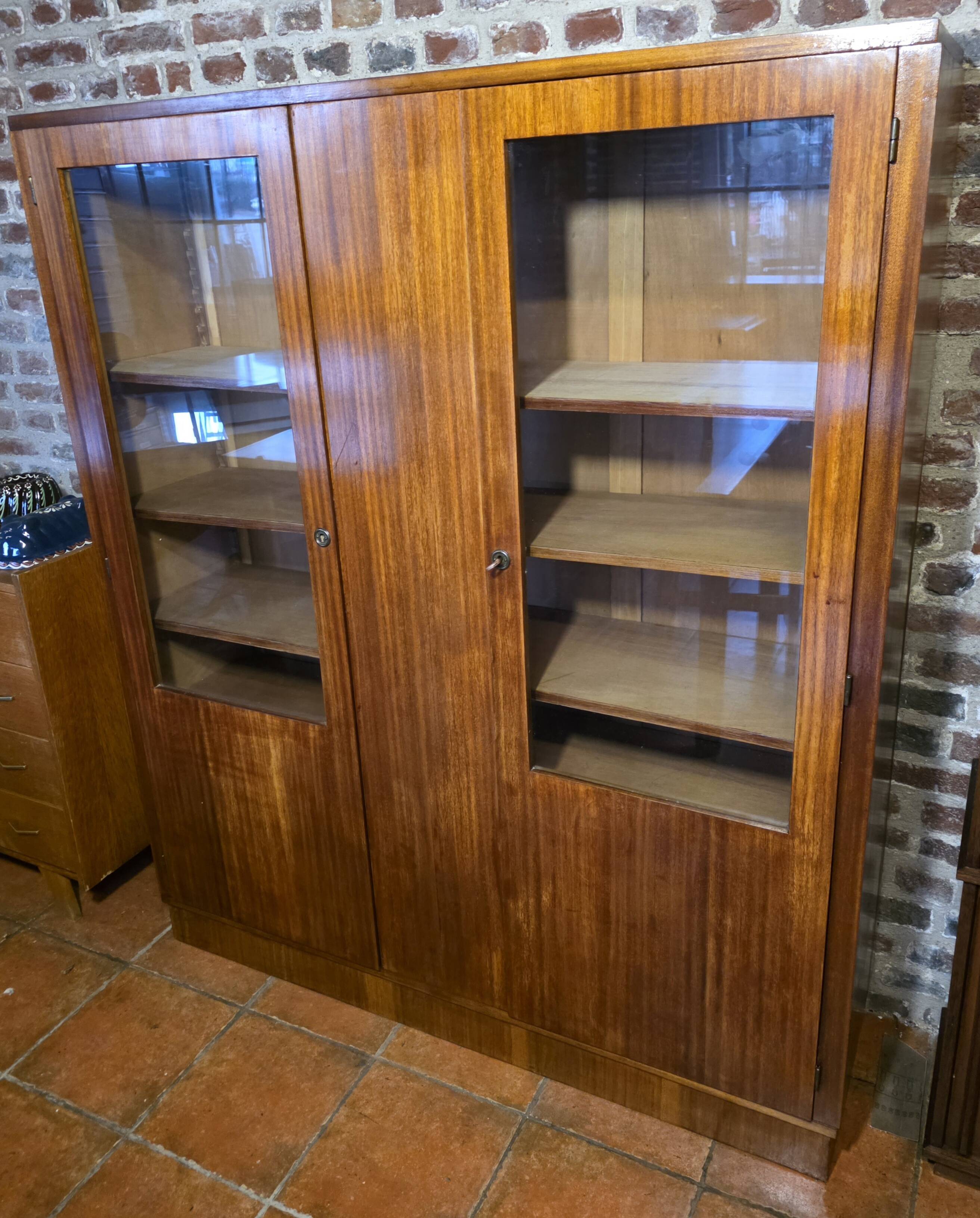 Art Deco mahogany library from the 1930s.