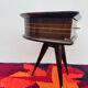 1950s half-moon tripod bedside table