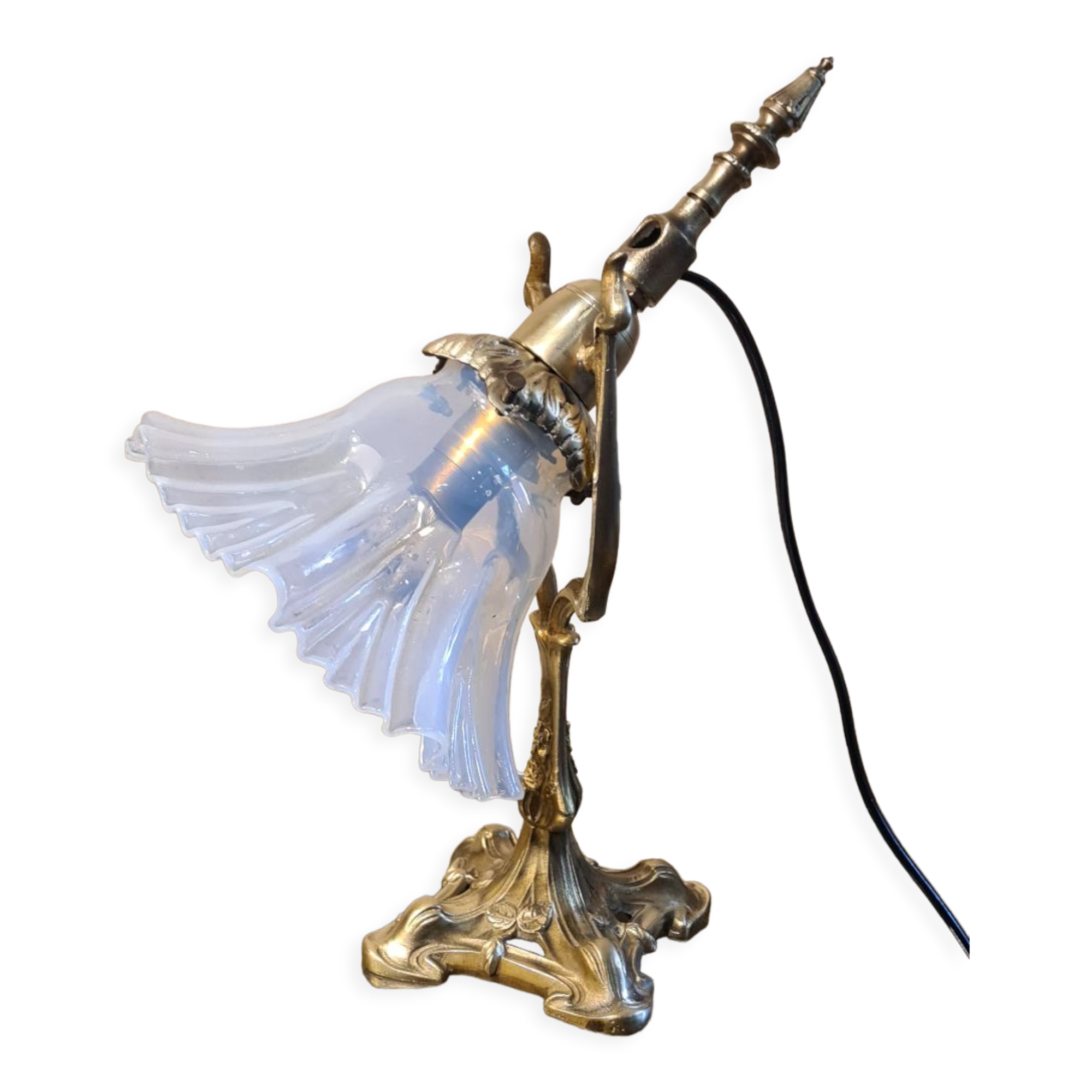 Art Nouveau bronze lamp