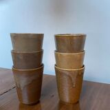 6 sandstone cups