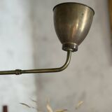 Vintage brass articulated wall lamp Scandinavian style
