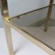 Vintage side table in brass and smoked glass, De Knudt, Belgium, 1970