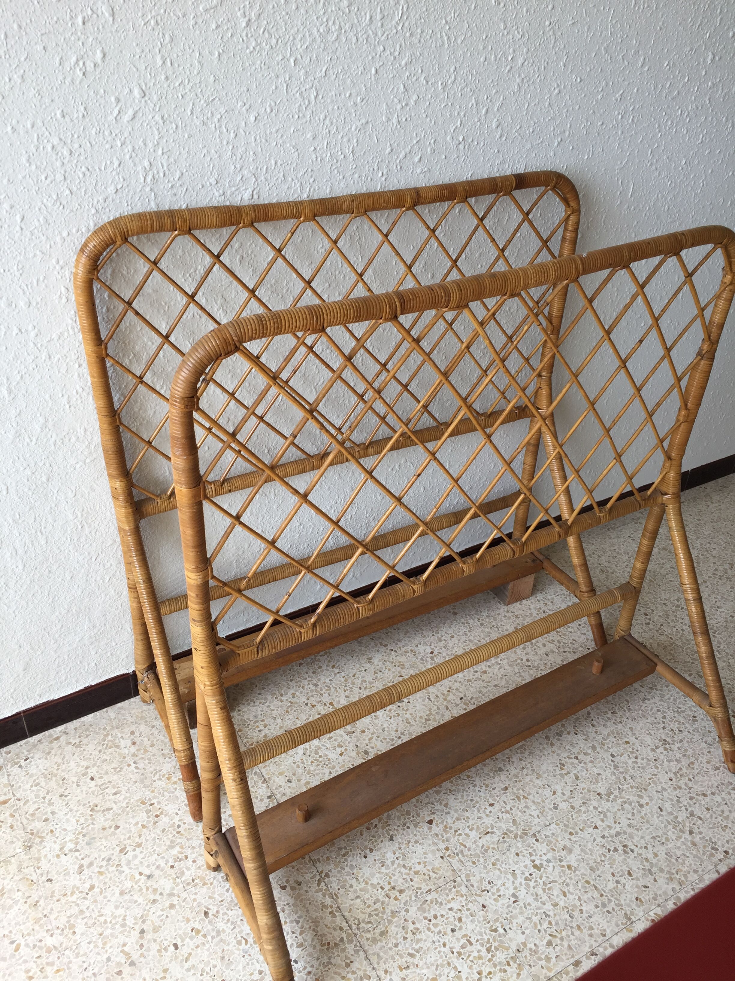 Foot and headboard rattan vintage