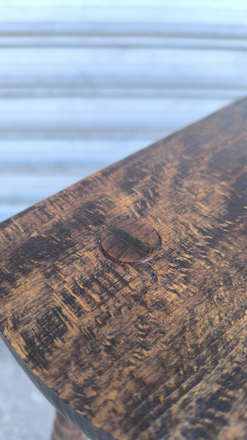 Solid wood tripod stool