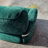 Fauteuil en velours vert "spage age" par Beka, 1970