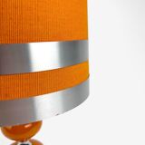 Table lamp metal and orange fabric 70