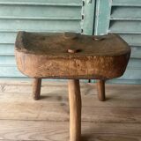 Solid oak tripod stool
