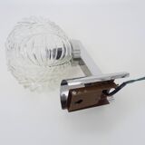 Vintage space age 60s wall light in chrome metal
