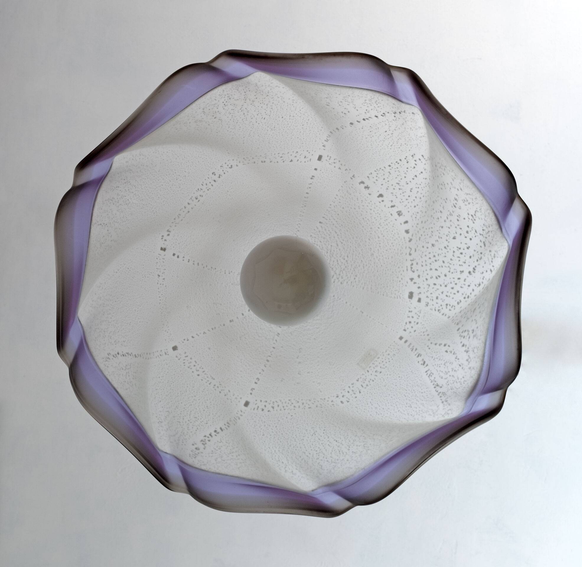 Suspension italienne en verre de Murano argenté, années 1970