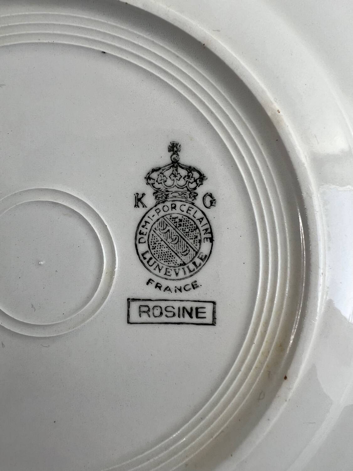 5 assiettes Lunéville Rosine