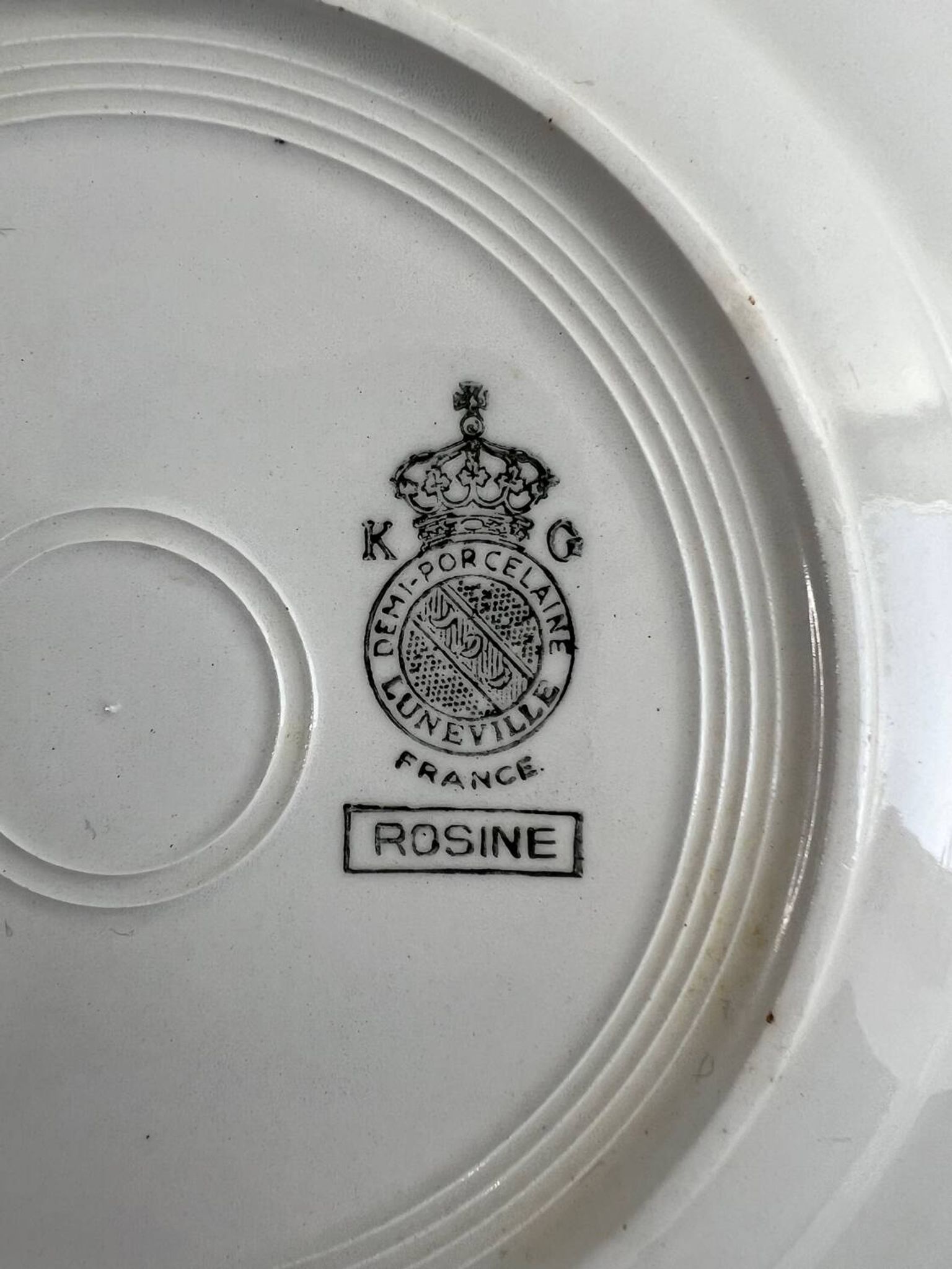 5 assiettes Lunéville Rosine