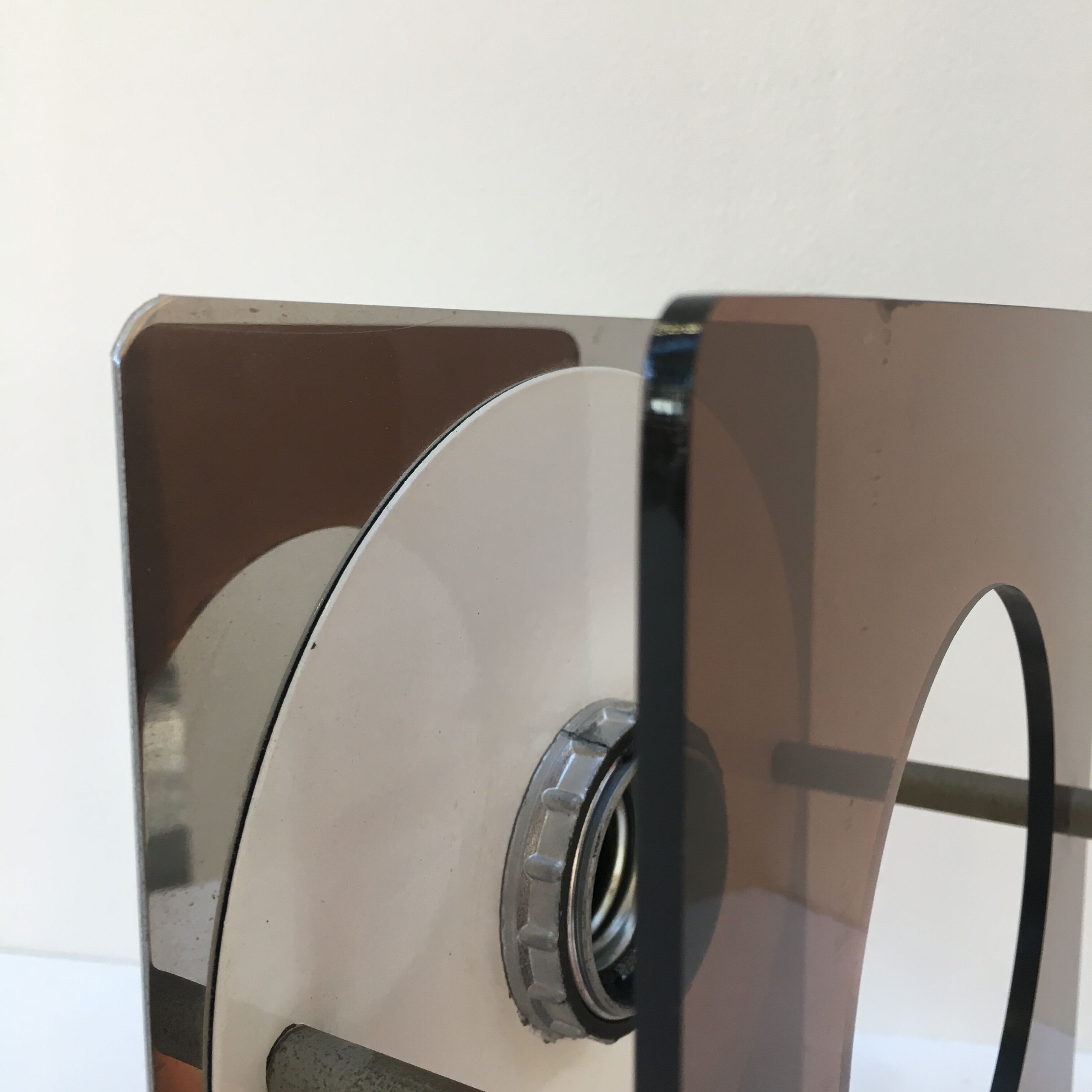 Wall lamp in smoked plexi 70s