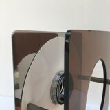 Wall lamp in smoked plexi 70s