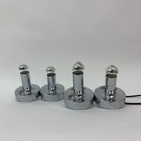 Set of 2 Space age chrome bedside lamps , 1970’s