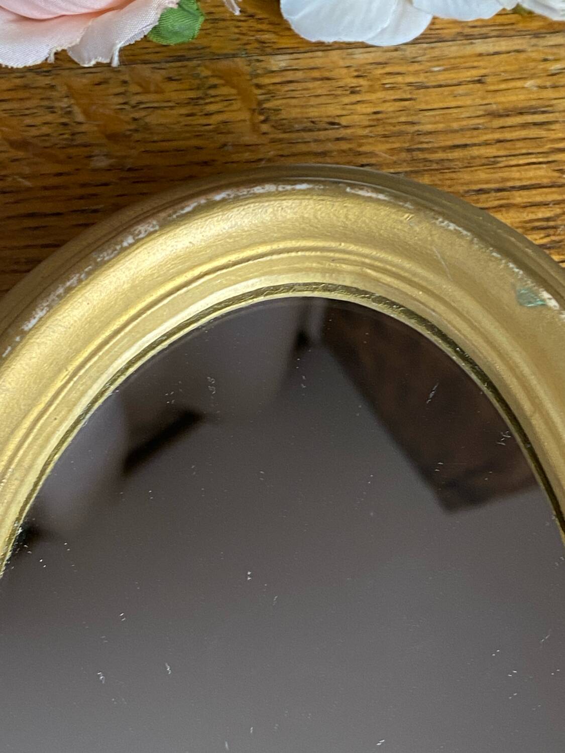 Small Italian oval-shaped mirror