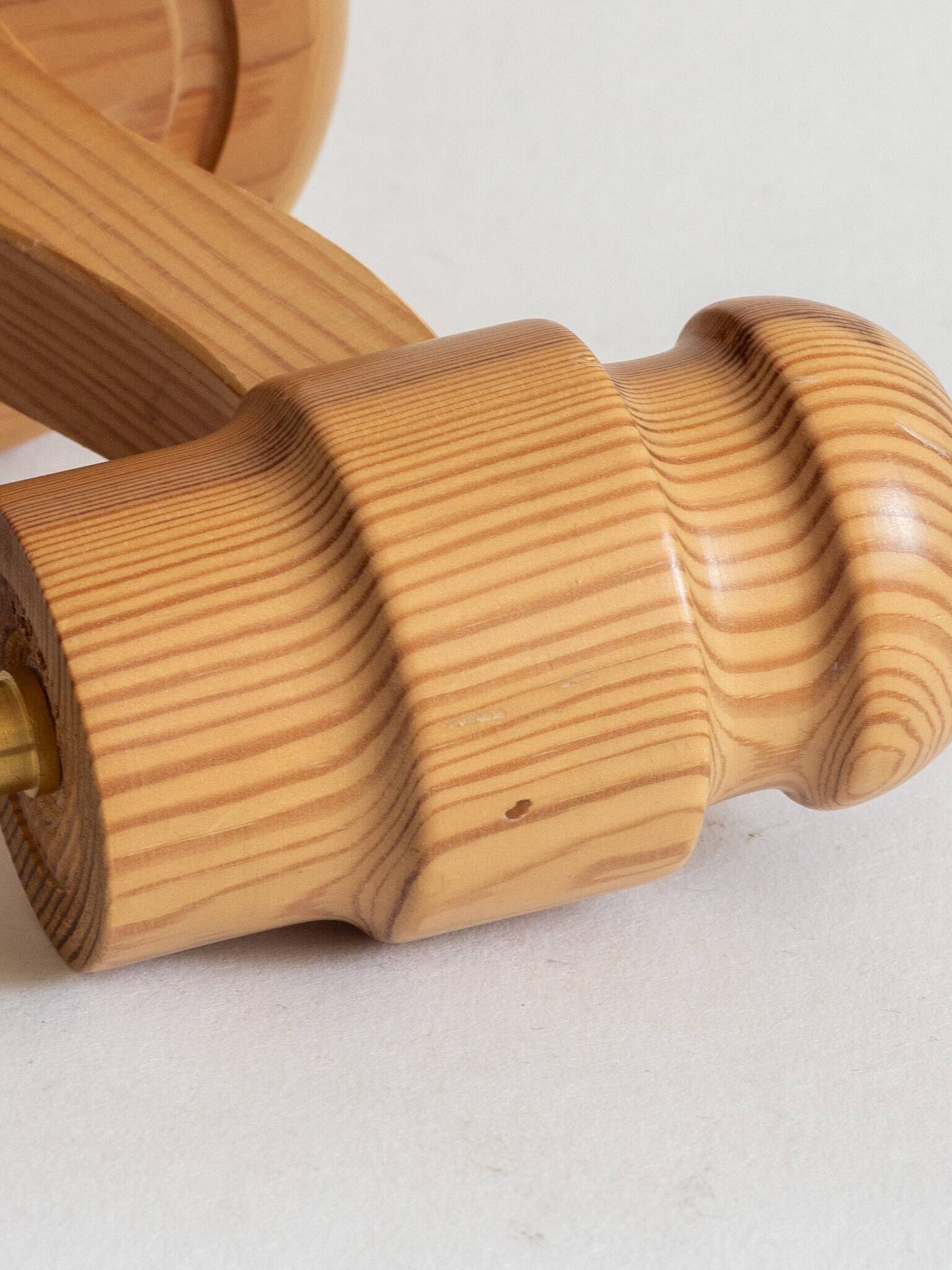 Swedish pine wall light, Solbackens Svarveri, Sweden, 1970s