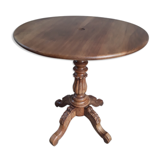 Table ronde ancienne à pied central