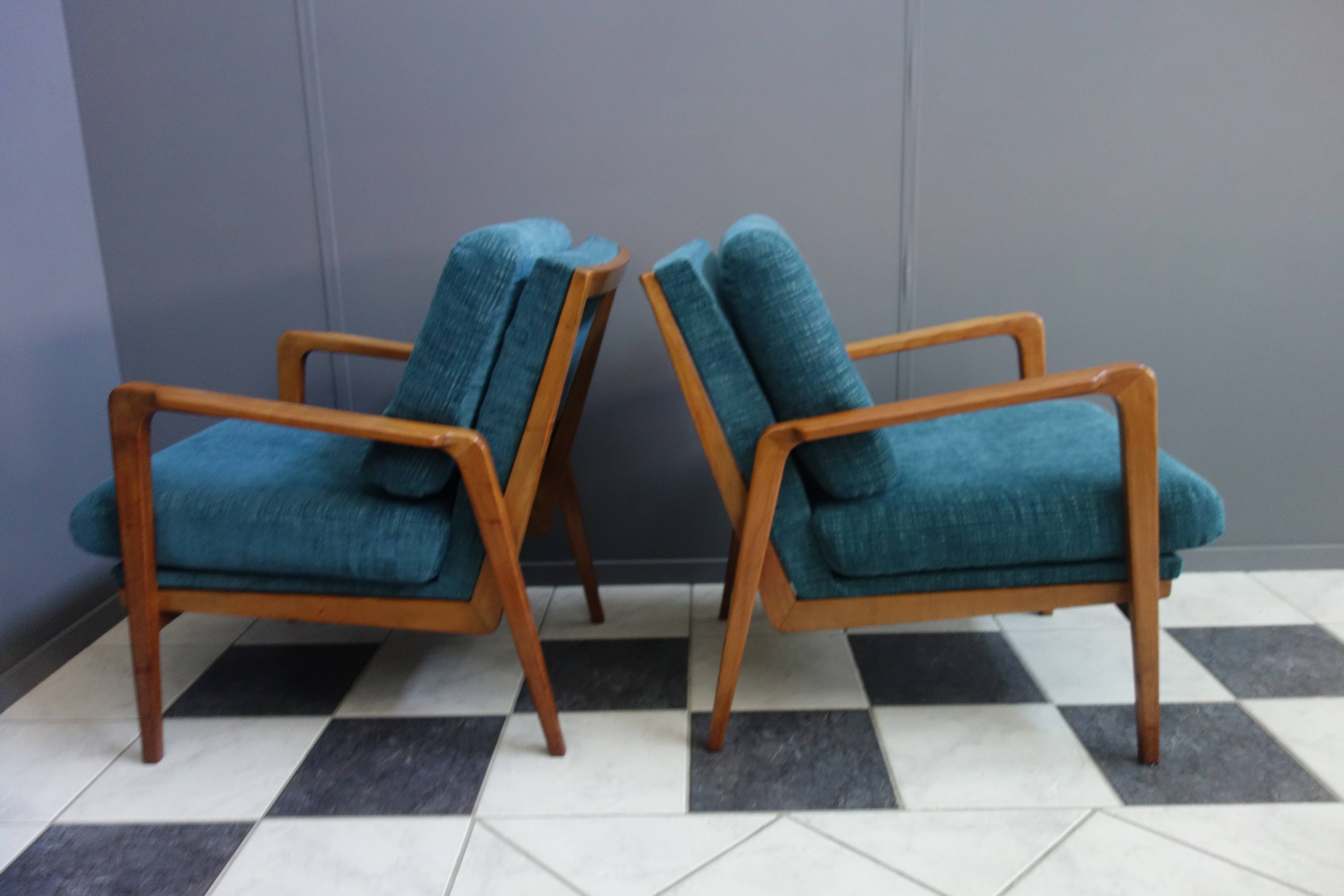 Fauteuil Knoll Antimot bleues années 1960