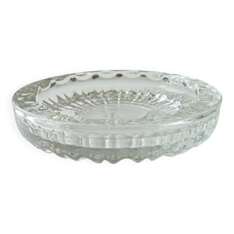 Large vintage molded glass ashtray