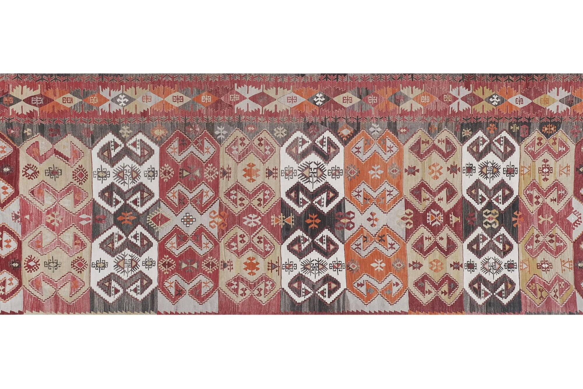 Vintage Turkish hallway rug 150x440 cm