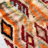 Moroccan Berber carpet Boujaad corridor with multicolored diamonds 338x76cm