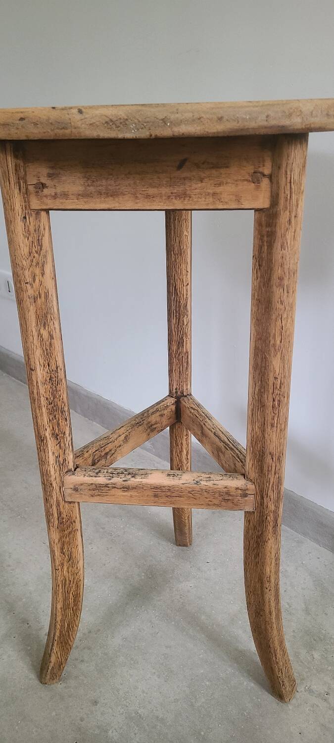 Old solid oak plant stand