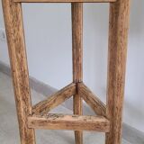 Old solid oak plant stand
