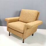 High-Quality Vintage Yellow Fabric Armchair, Italy