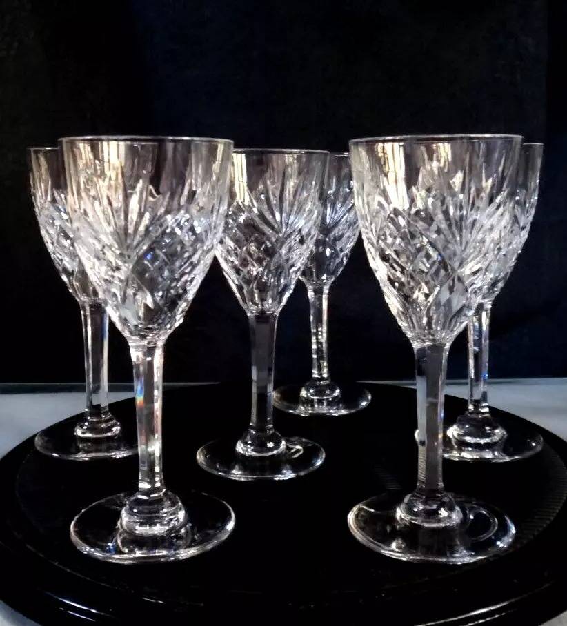 Saint louis chantilly 6 crystal white wine glasses - 14 cm
