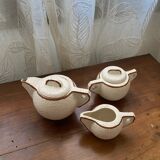 Antique Art Deco teapot, milk jug, sugar bowl