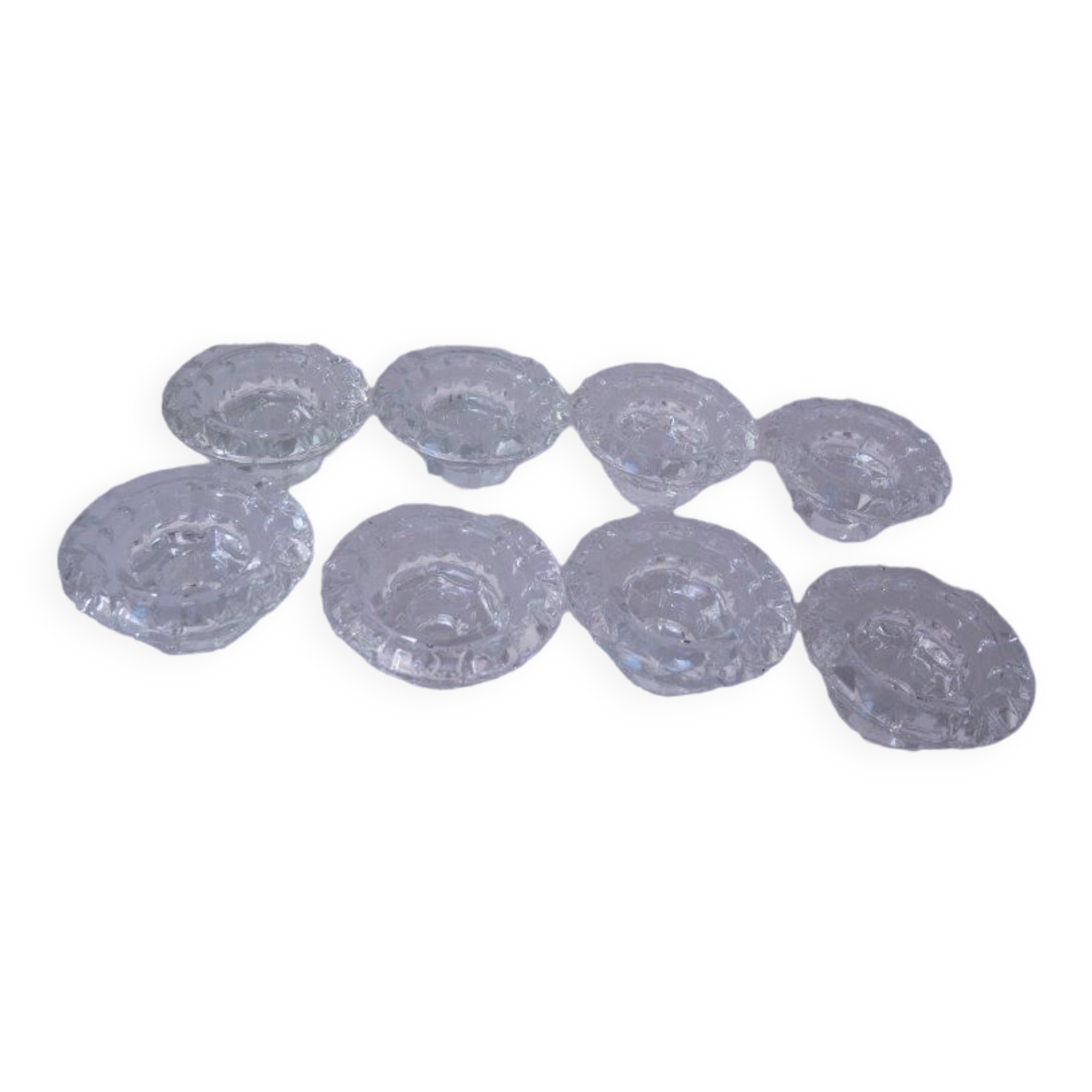 Set of 8 glass candle holders, Luminarc