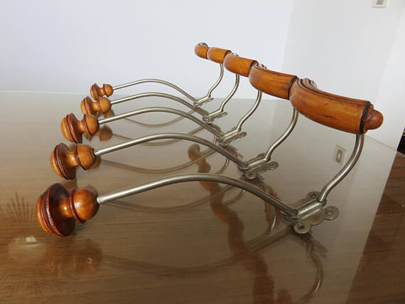 5 old large hooks art deco from the 30/40 years
