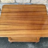 Serving trolley, TV table, varnished wood, 1950s