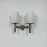 Perzel double wall light model 1141, metal and opaline, France, 1960.