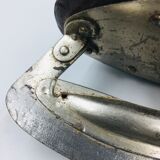 Pair of vintage leather ice skates