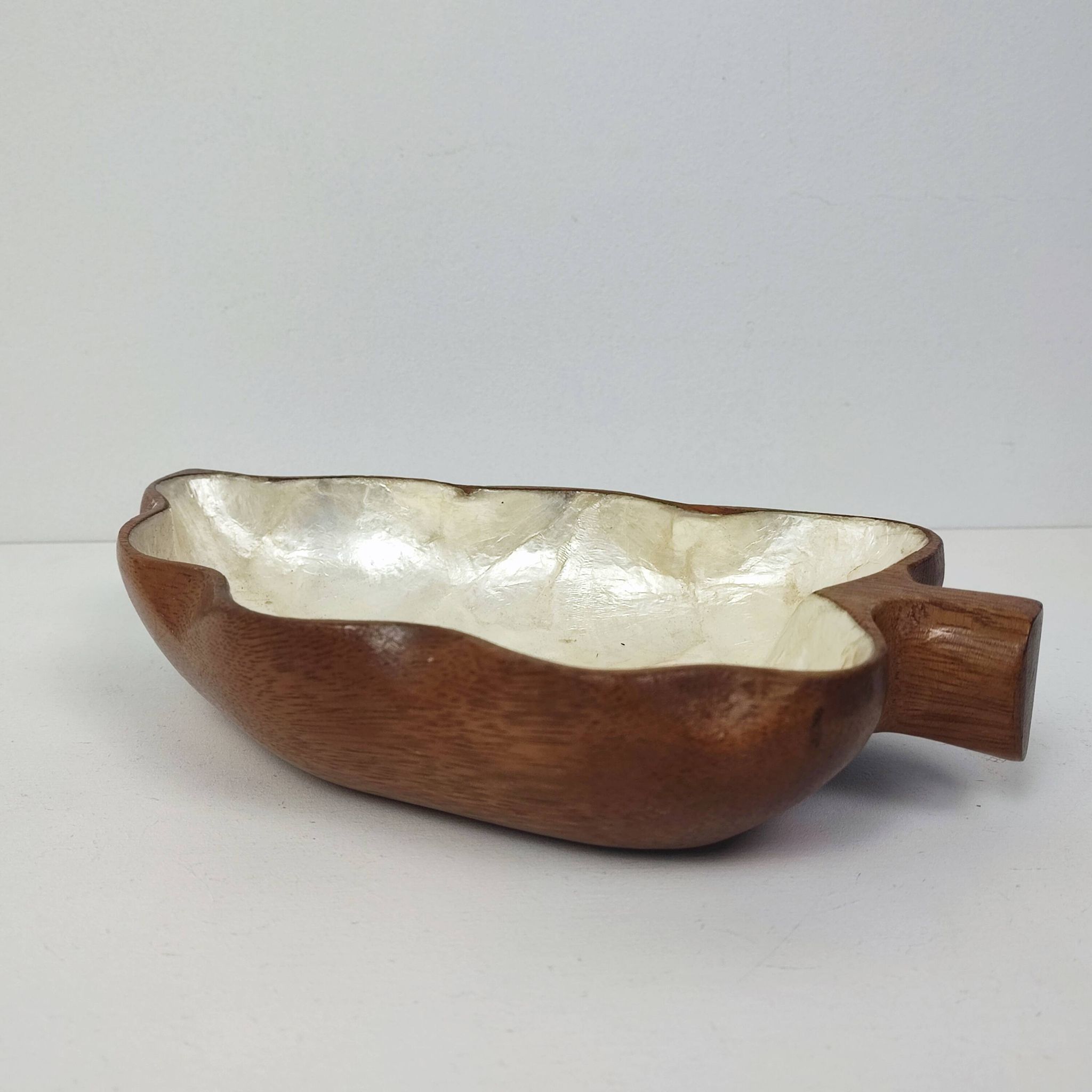 Set of 2 wood and mother-of-pearl storage compartments