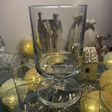 lot of vintage stemmed glasses from the 60s/70s
