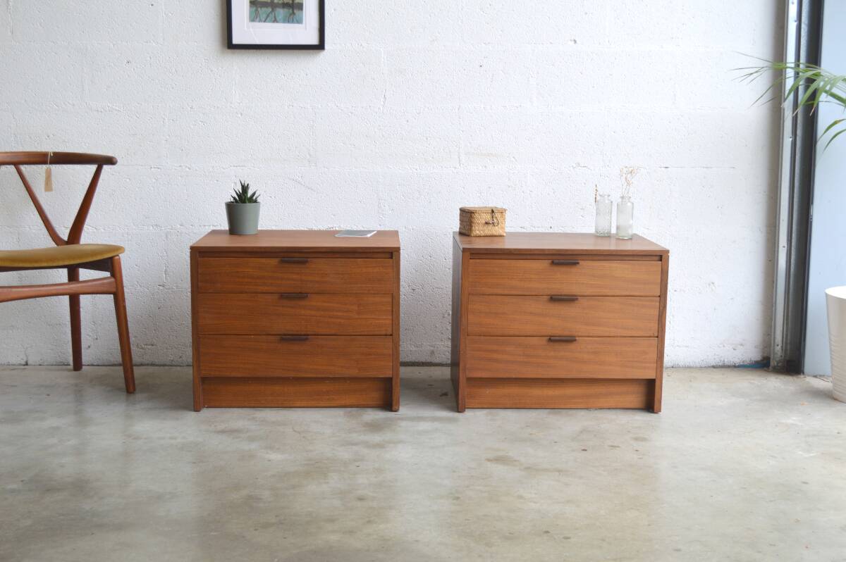 Bedside tables or small Scandinavian chest of drawers 61cm