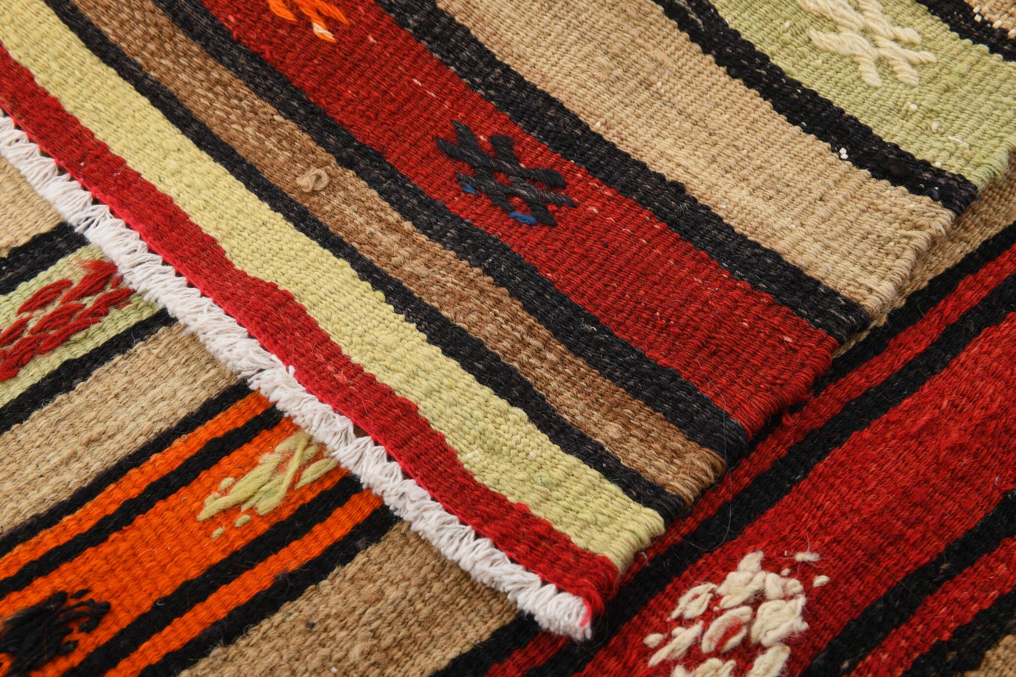 Shades Of Multicolor Turkish Kilim Rug, 142x231Cm