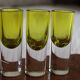 Lot de 5 verres à liqueur en verre vert