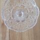 Thick transparent glass footed cup
