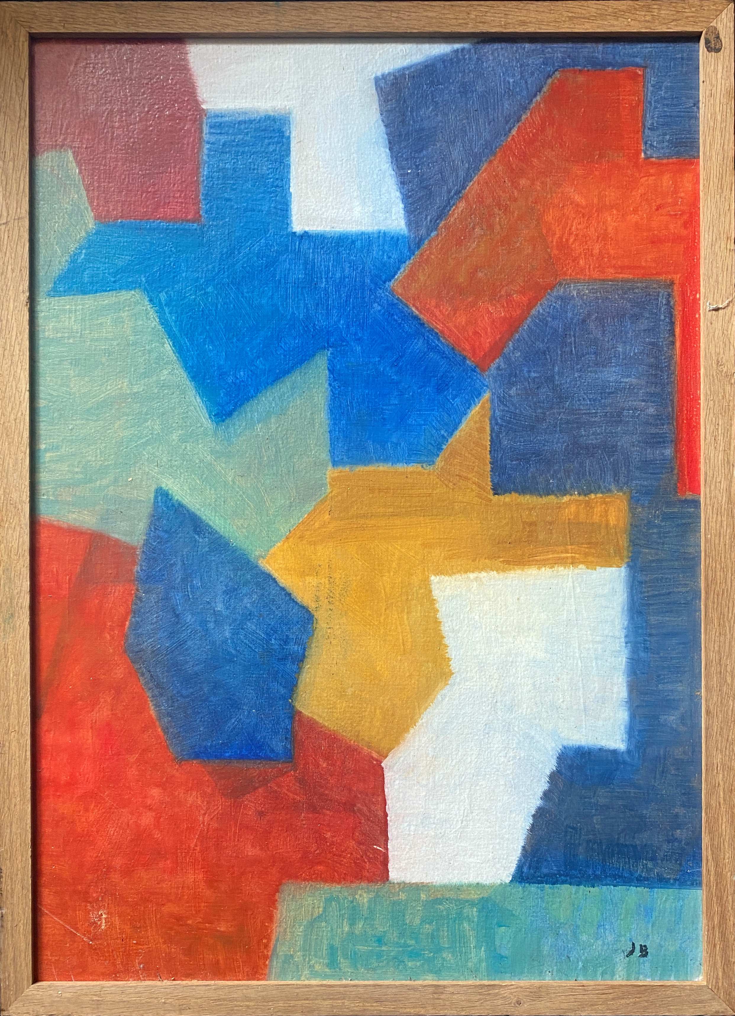 Table "Abstraction" HSP signed J. Bergeron 1965 ec. Poliakoff