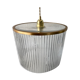 Vintage suspension lamp in electrified corrugated glass to nine