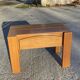 Regain / Chapo Bedside table in solid elm with 1 drawer in the apron, 1980, Signed