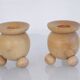 Pair of Swedish wooden candlesticks 1960