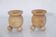 Pair of Swedish wooden candlesticks 1960