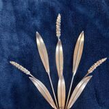 Pair of wall sconces XXth ears of wheat hollywood